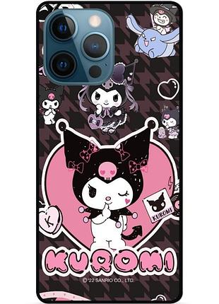 Силіконовий бампер чохол для iphone 16 pro max з малюнком kuromi куроми