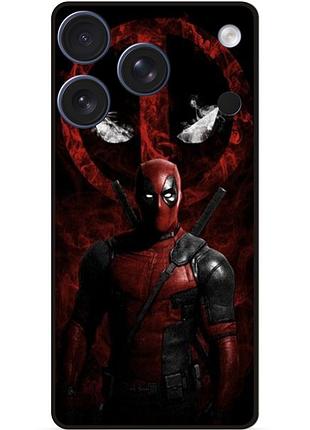 Силиконовый чехол бампер для iphone 17 pro max с рисунком deadpool дэдпул