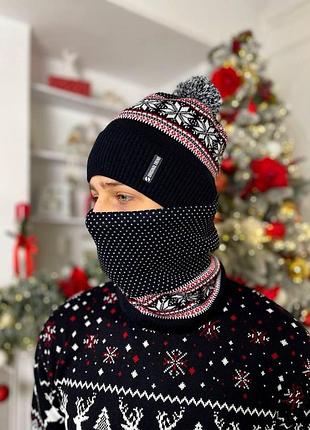 Шапка + баф чорний