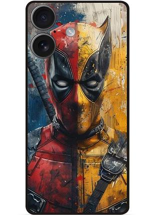 Чехол силиконовый бампер для iphone 17 с рисунком росомаха marvel дэдпул