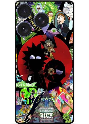 Силиконовый чехол бампер для iphone 17 pro max с рисунком rick and morty рик и морти