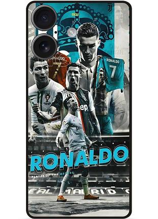 Силиконовый бампер чехол для iphone 17 с картинкой ronaldo роналдо