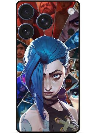 Силиконовый бампер чехол для iphone 17 pro max с картинкой arcane аркейн