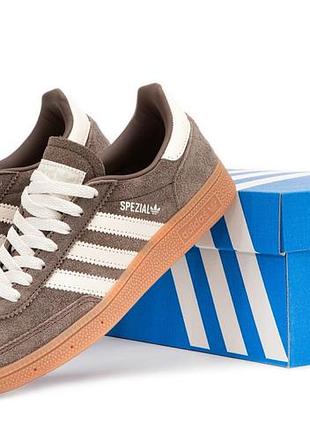 Замшевые кроссовки adidas handball spezial brown