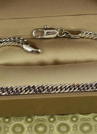 Браслет xuping jewelry кобра 19,5 см 4 мм сріблястий