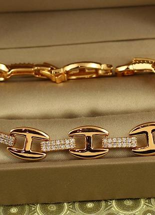 Браслет xuping jewelry триумфатор 17 см 10 мм золотистый