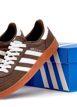 Замшевые кроссовки adidas handball spezial brown