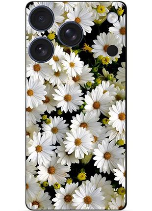 Силіконовий чохол бампер для iphone 17 pro max з малюнком ромашки квіти