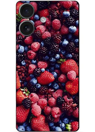 Чехол силиконовый бампер для iphone 17 с рисунком ягоды