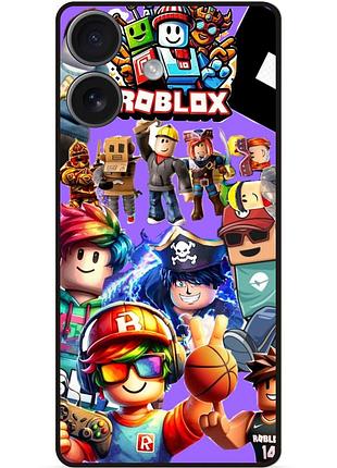 Силиконовый чехол бампер для iphone 17 с рисунком роблокс roblox