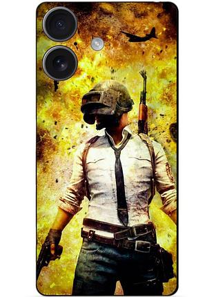 Силиконовый бампер чехол для iphone 17 с рисунком пабг puвg