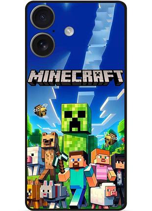 Силиконовый бампер чехол для iphone 17 с картинкой minecraft майнкрафт