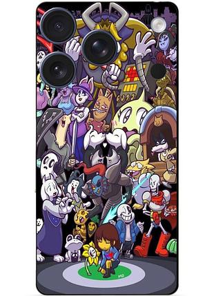 Силиконовый бампер чехол для iphone 17 pro max с рисунком undertale андертейл
