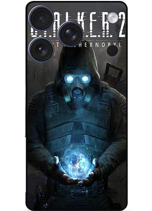 Силиконовый чехол бампер для iphone 17 pro с картинкой сталкер stalker