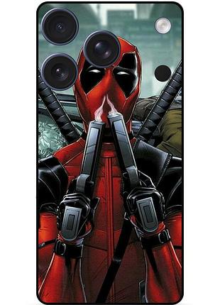 Чехол силиконовый бампер для iphone 17 pro max с рисунком дэдпул deadpool