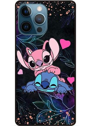 Силіконовий бампер чохол для iphone 16 pro max з малюнком стіч stitch
