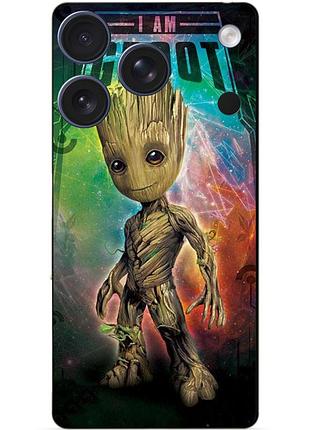 Чехол силиконовый бампер для iphone 17 pro max с рисунком groot грут стражи галактики