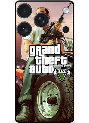Чехол силиконовый бампер для iphone 17 pro с картинкой gta гта