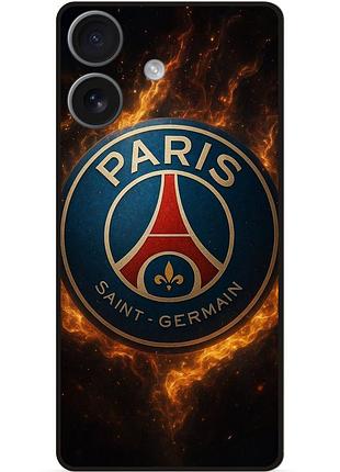 Чехол силиконовый бампер для iphone 17 с рисунком psg псж