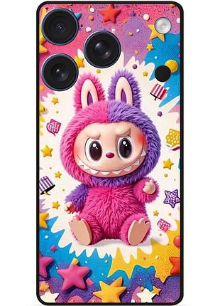 Силиконовый бампер чехол для iphone 17 pro max с рисунком labubu лабубу