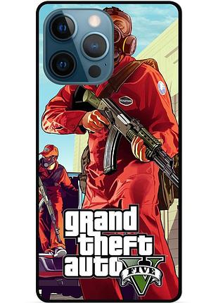 Силіконовий бампер чохол для iphone 16 pro max з малюнком gta гта