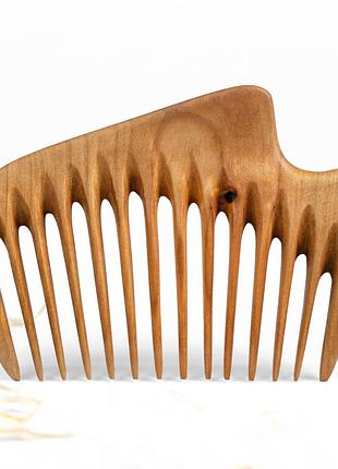 Гребень для волос zamasmel wood new wave 10,5 х 7,5 х 1,1см ручная работа деревянный груша