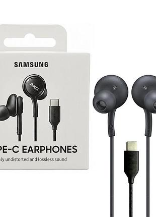 Навушники дротові samsung akg s20 type-c вакуумні з мікрофоном та тканинним кабелем black (eo-ic100bbegeu)