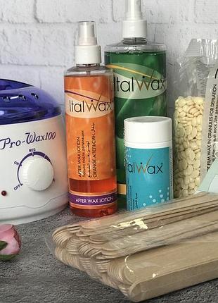 Стартовий набір для депіляції з воском білий шоколад italwax