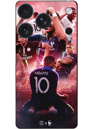 Силиконовый бампер чехол для iphone 17 pro с рисунком килиан мбаппе mbappe