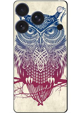 Силіконовий чохол бампер для iphone 17 pro max з малюнком сова