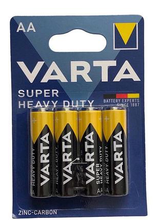 Батарейка солевая varta aa r6 1,5v пальчиковая (трей)