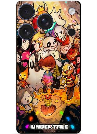 Силиконовый бампер чехол для iphone 17 pro max с рисунком андертейл undertale