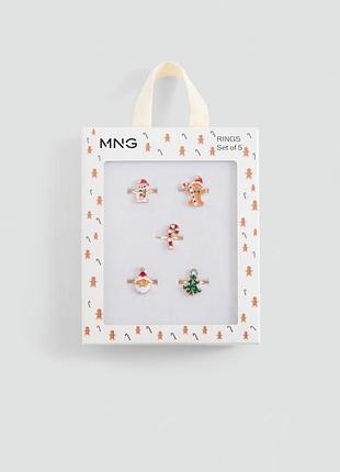 Набір з 5 різдвяних кілець mango 3621
