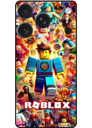 Чехол силиконовый бампер для iphone 17 pro max с рисунком роблокс roblox