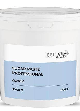 Сахарная паста для шугаринга "soft" epilax silk touch classic sugar paste 3000г