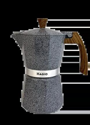 Гейзерна кавоварка magio індукційна на 450мл (9 порцій) mg-1012