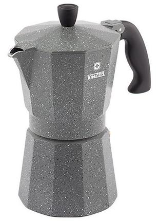 Гейзерна кавоварка vinzer moka granito на 3 чашки 50397