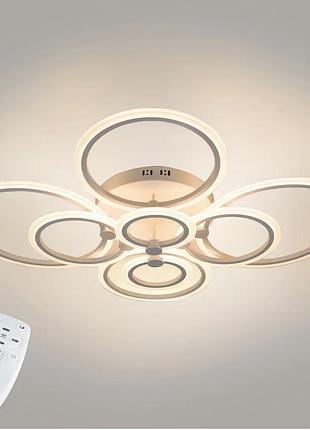 Потолочная led люстра, светильник светодиодный белый sunlight 6326/2+2+2+2