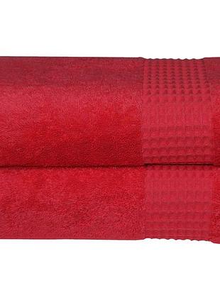 Полотенце parisa terry waffle - j-403 красный 70*140 (550 г/м2)