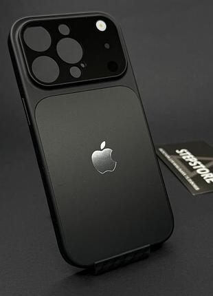 Чохол для iphone 16 pro з та лінзами на камеру скляний матовий glass logo acrylic case