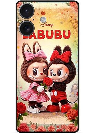 Силиконовый бампер чехол для iphone 17 с рисунком лабубу labubu