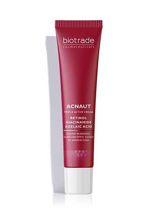 Трехактивный крем biotrade acne out против акне и постакне, с ретинолом, азелаиновой кислотой и ниацинамидом, 30 мл