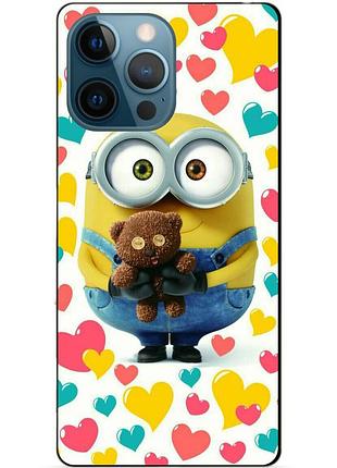 Силіконовий чохол бампер для iphone 16 pro з малюнком міньйон боб minion