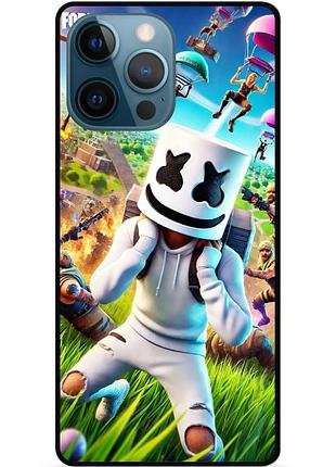 Силіконовий чохол бампер для iphone 16 pro max з малюнком фортнайт fortnite