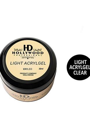 Рідкий акригель light acrygel прозорий clear hd hollywood