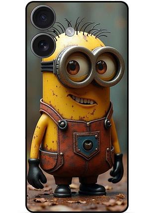 Чехол силиконовый бампер для iphone 17 с рисунком миньон кевин minion