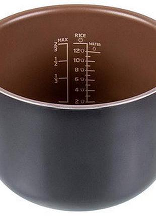 Чаша для мультиварки philips 996510058722 6l d=240 mm h = 166 mm коричнева (товар з уцінкою)