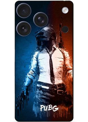 Силиконовый бампер чехол для iphone 17 pro с рисунком pubg пабг