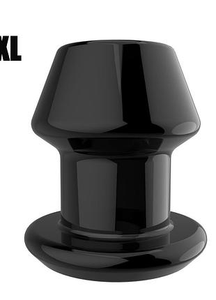 Пробка для анального туннеля xl силиконовая чёрная