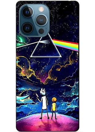 Чехол силиконовый бампер для iphone 16 pro max с рисунком рик и морти rick and morty